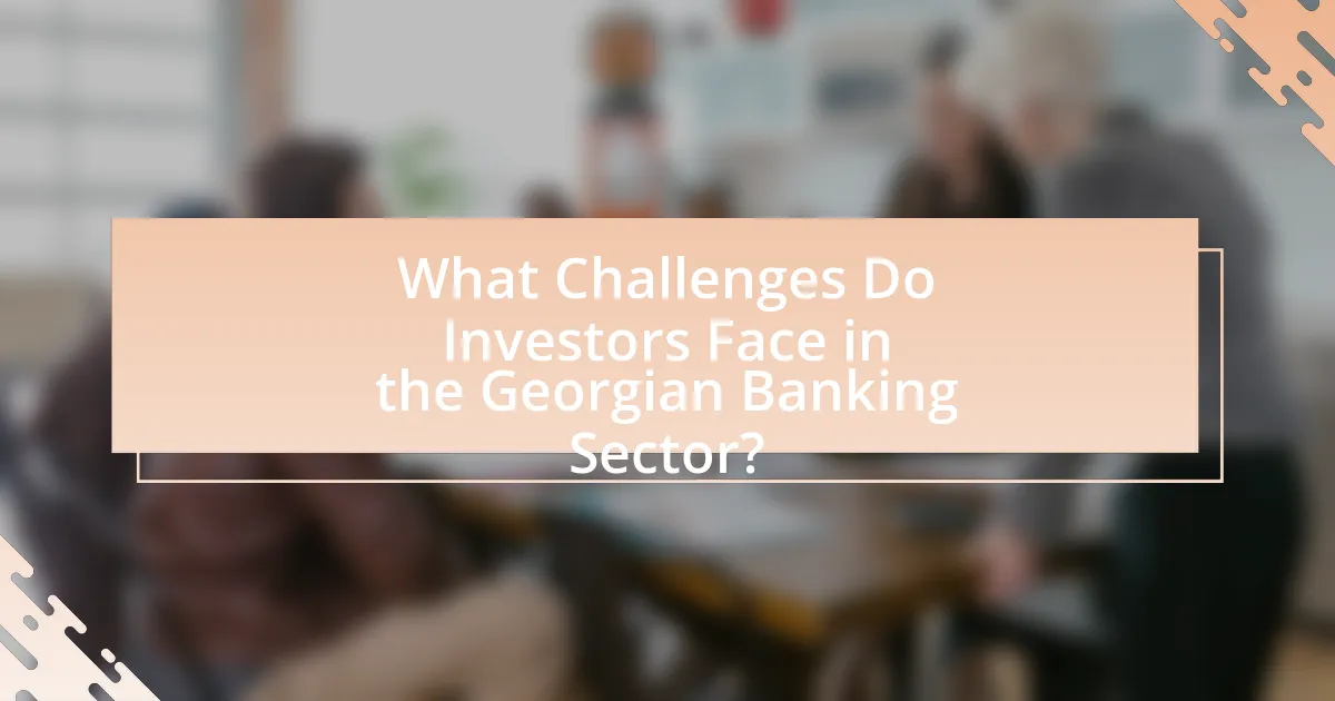 What Challenges Do Investors Face in the Georgian Banking Sector?