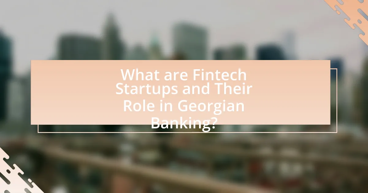 What are Fintech Startups and Their Role in Georgian Banking?
