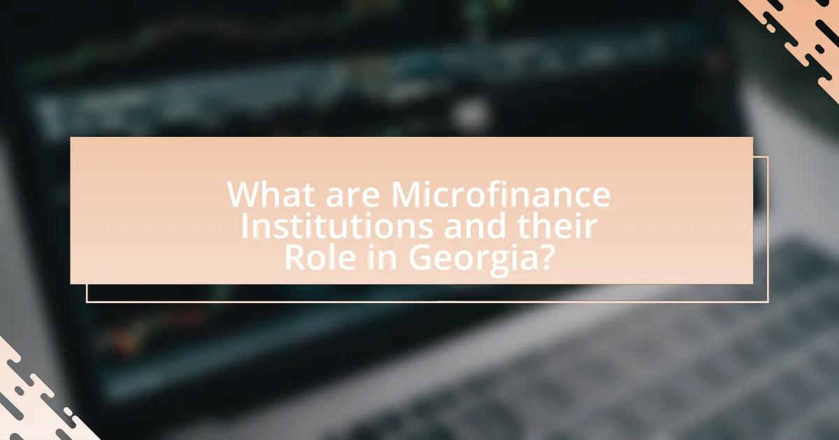 What are Microfinance Institutions and their Role in Georgia?