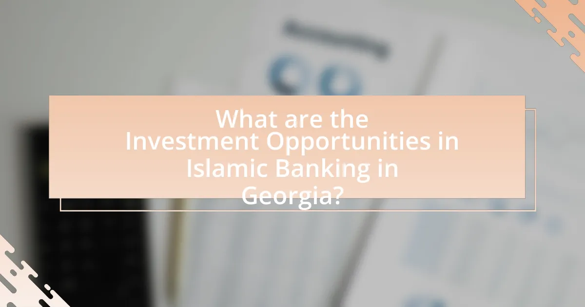 What are the Investment Opportunities in Islamic Banking in Georgia?