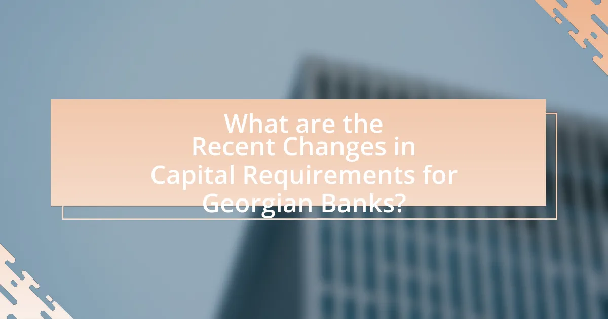 What are the Recent Changes in Capital Requirements for Georgian Banks?