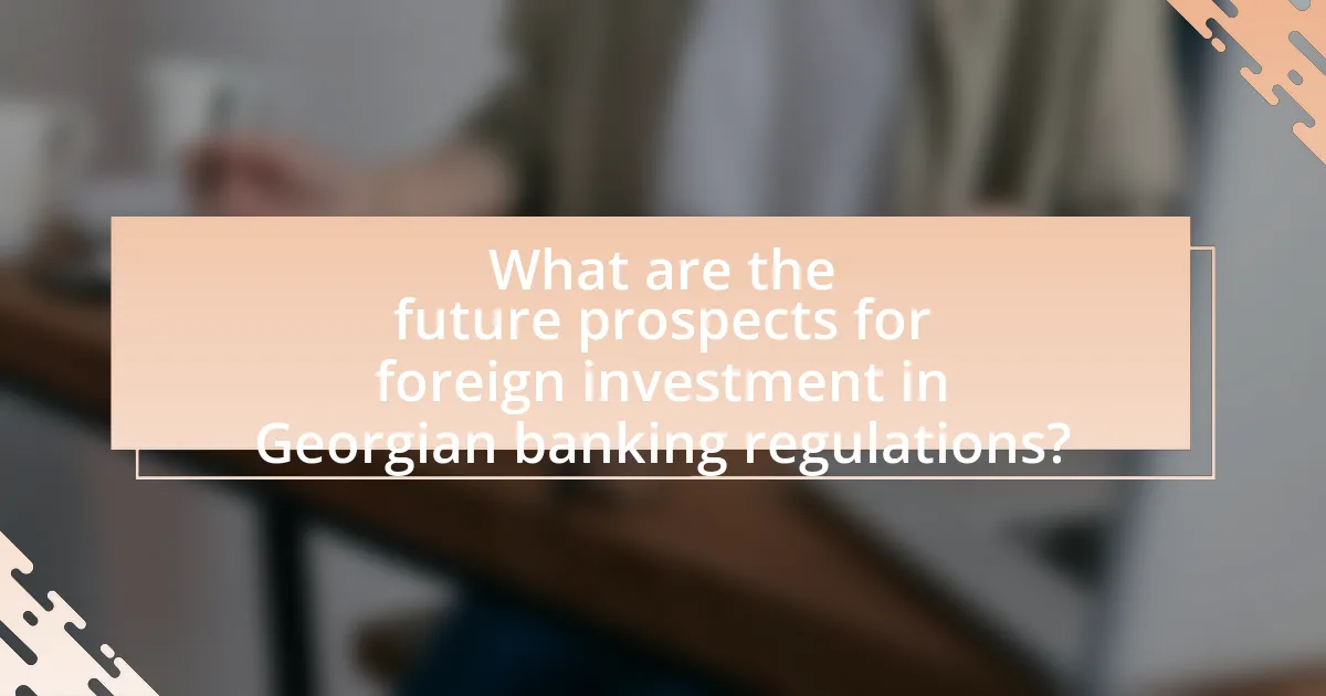 What are the future prospects for foreign investment in Georgian banking regulations?