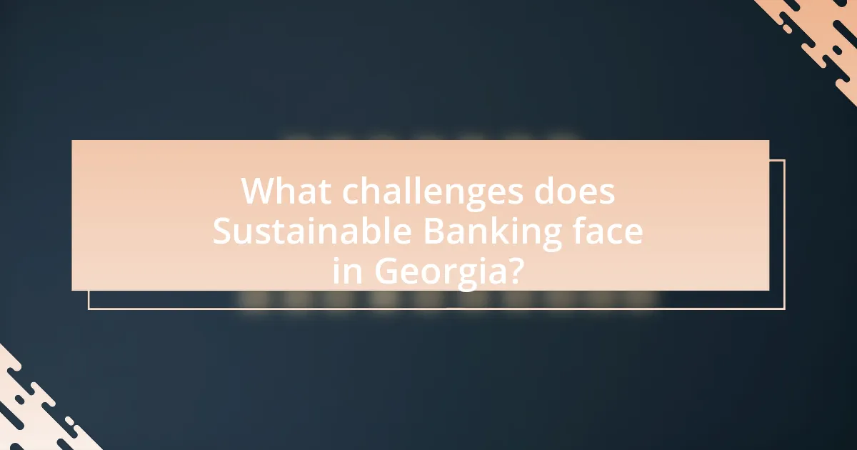 What challenges does Sustainable Banking face in Georgia?