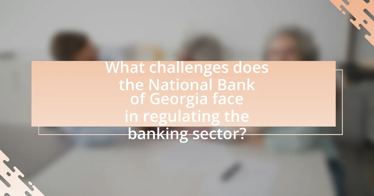 What challenges does the National Bank of Georgia face in regulating the banking sector?