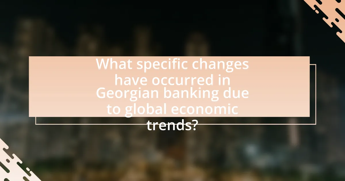 What specific changes have occurred in Georgian banking due to global economic trends?